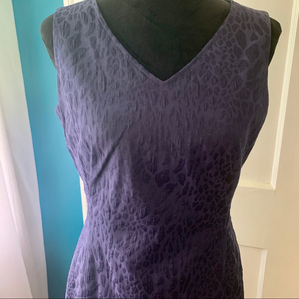 Jones New York blue leopard print dress